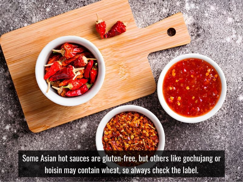 Some Asian chili sauces may contain gluten