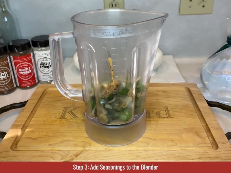 Blend cooled peppers and onions with garlic, oregano, lime juice, cilantro, and salt until smooth