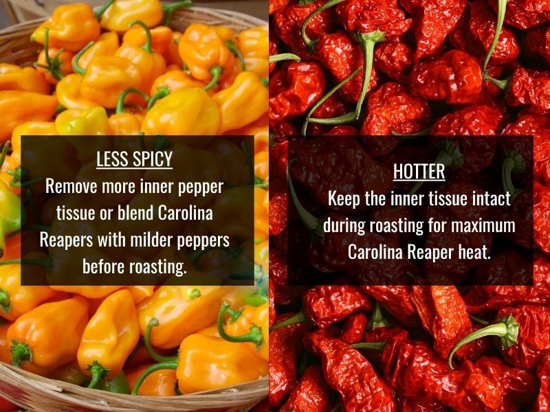 adjust carolina reaper hot sauce heat level