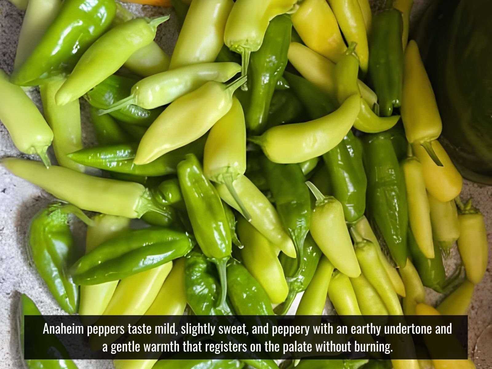 Anaheim peppers offer mild sweetness, earthy flavor, and deeper richness
