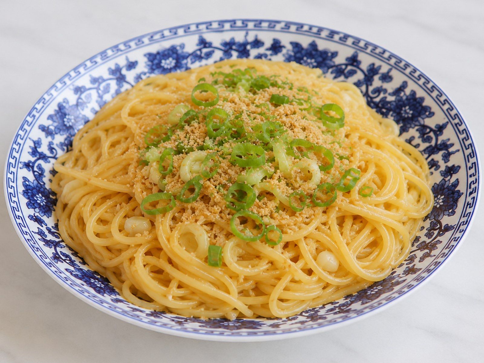 Vietnamese-American garlic noodles with butter and garlic