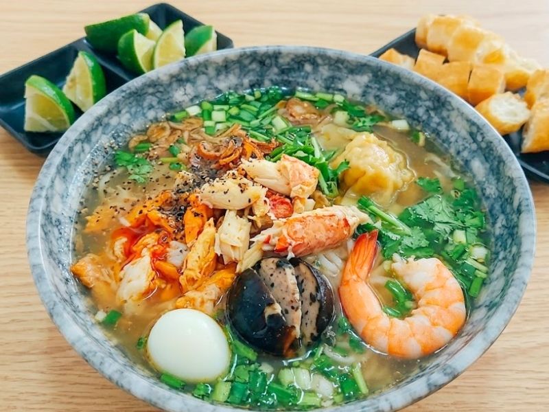 Vietnamese banh canh thick noodle soup with chewy rice noodles and regional broth variations