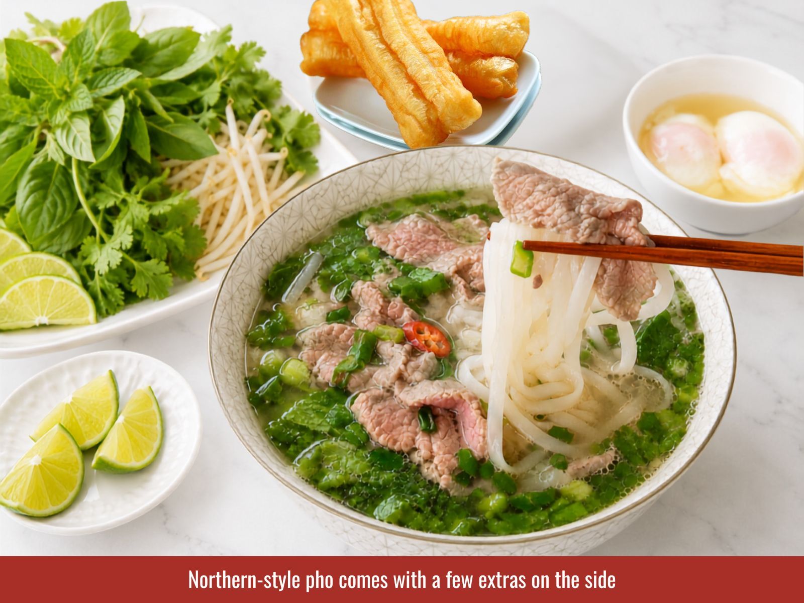 Northern pho sides and garnishes