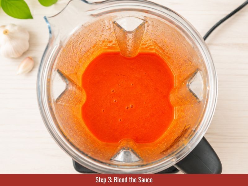 Blend hot sauce until smooth