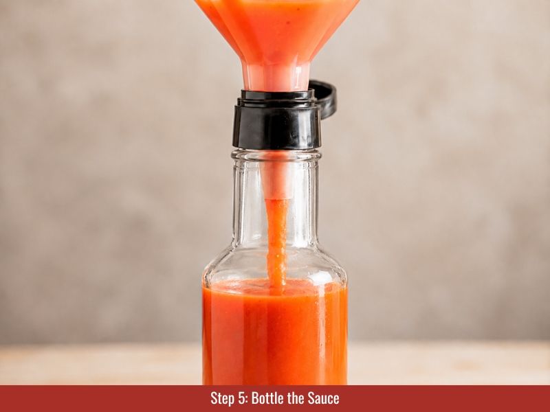 Bottle hot sauce cleanly