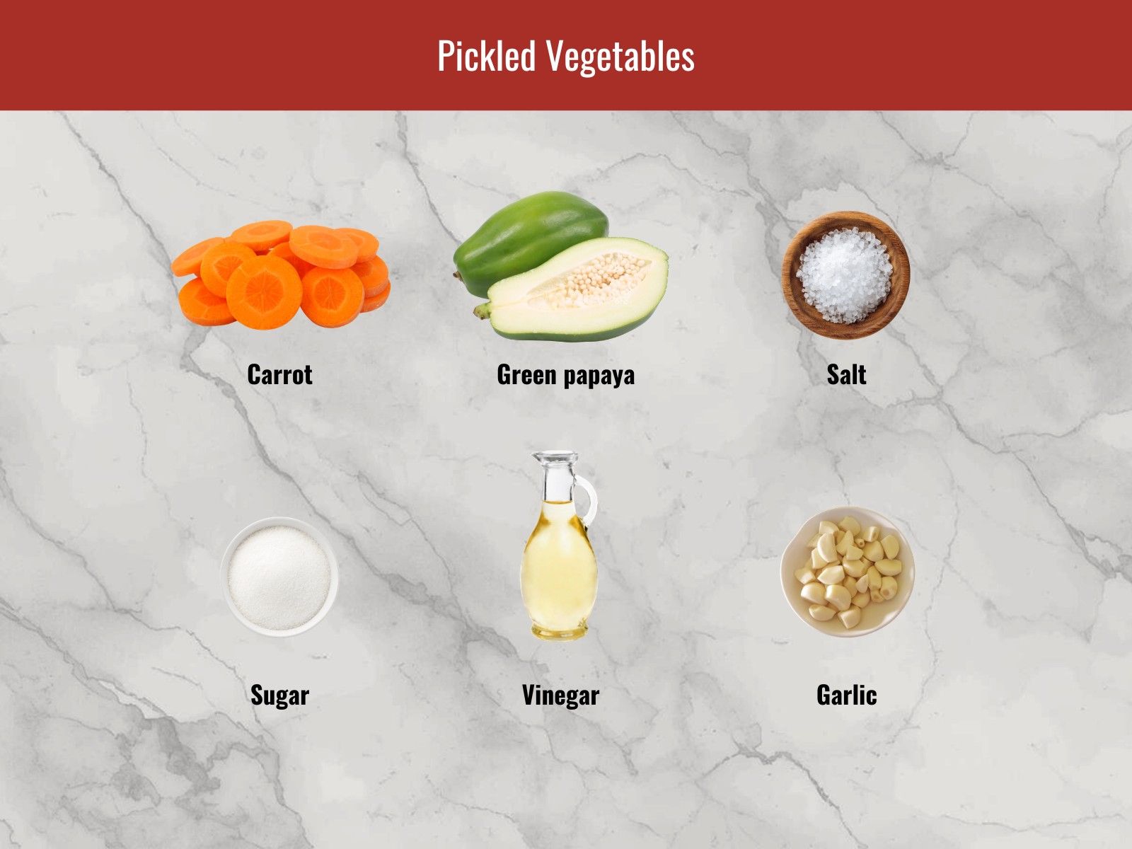 bun cha pickled vegetables