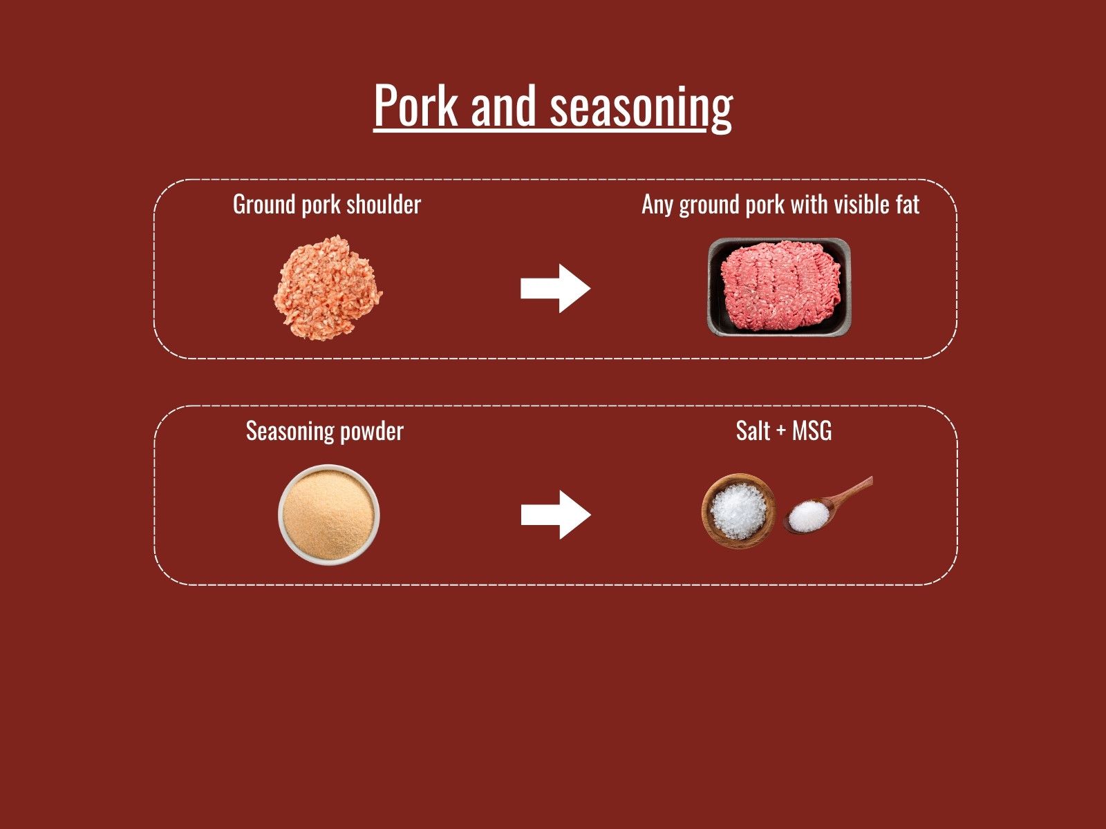 bun cha pork and seasoning substitutes