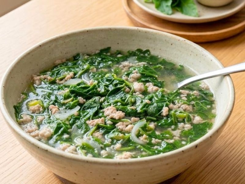 Vietnamese canh rau with seasonal vegetables, light broth, and simple family meal ingredients