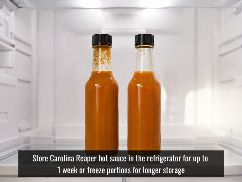 how to store carolina reaper hot sauce