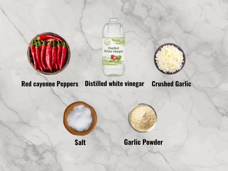 Cayenne hot sauce ingredients