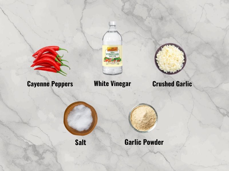 Cayenne hot sauce ingredients