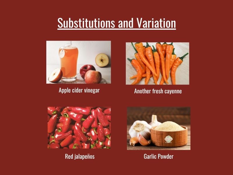 Cayenne hot sauce variations