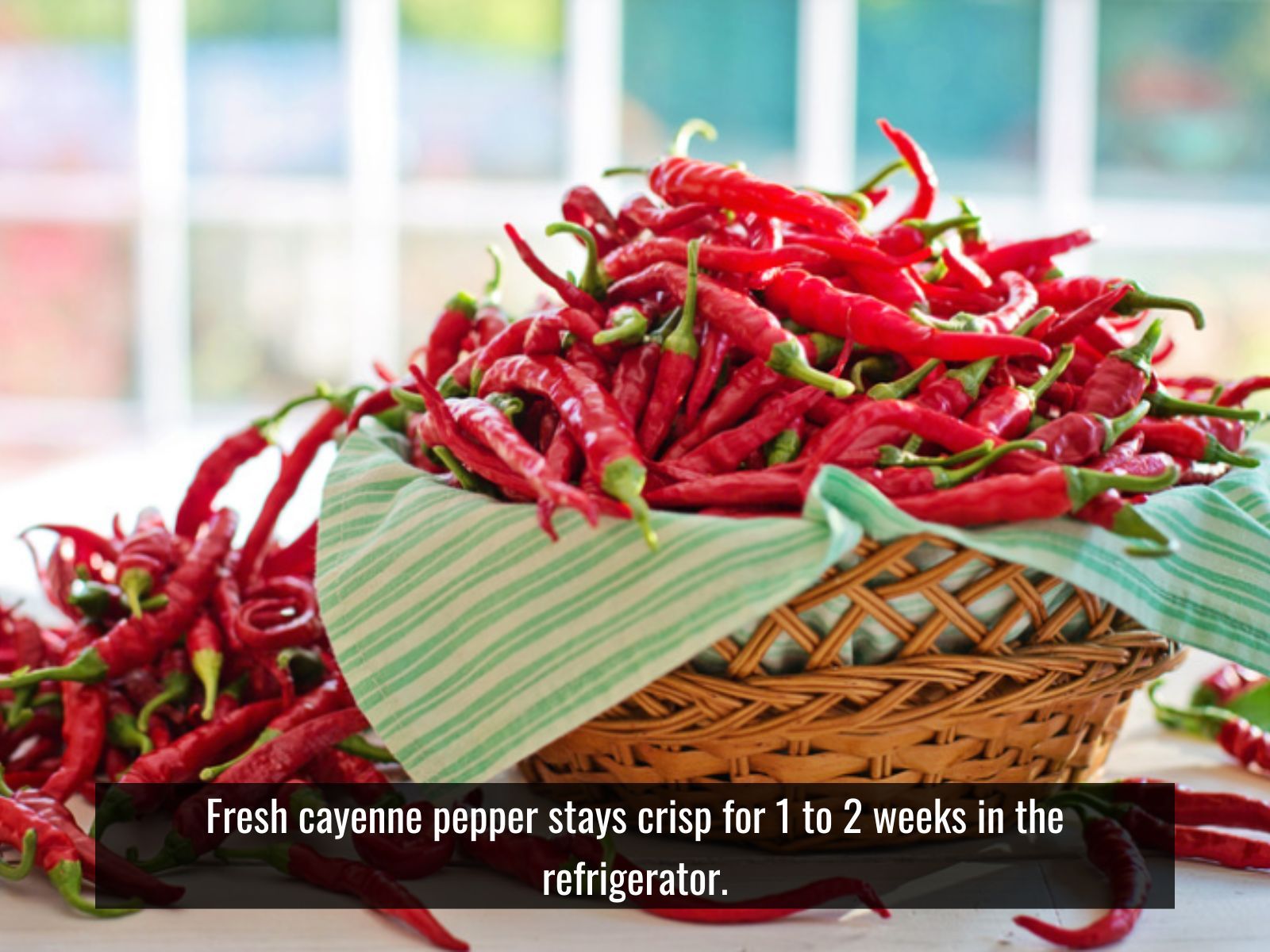 Keep cayenne peppers fresh longer by refrigerating, freezing, or drying them properly