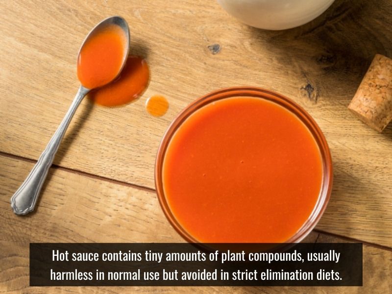 chili pepper hot sauce is minimal at condiment-level intake