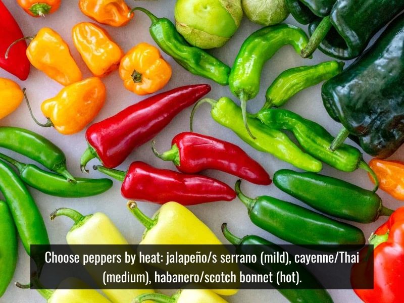 choose chili pepper used to make hot sauce
