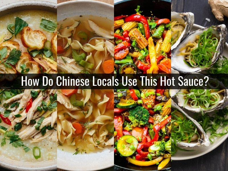 Chinese hot sauce on traditional dishes