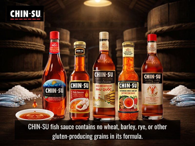 CHIN-SU fish sauce uses gluten-free ingredients