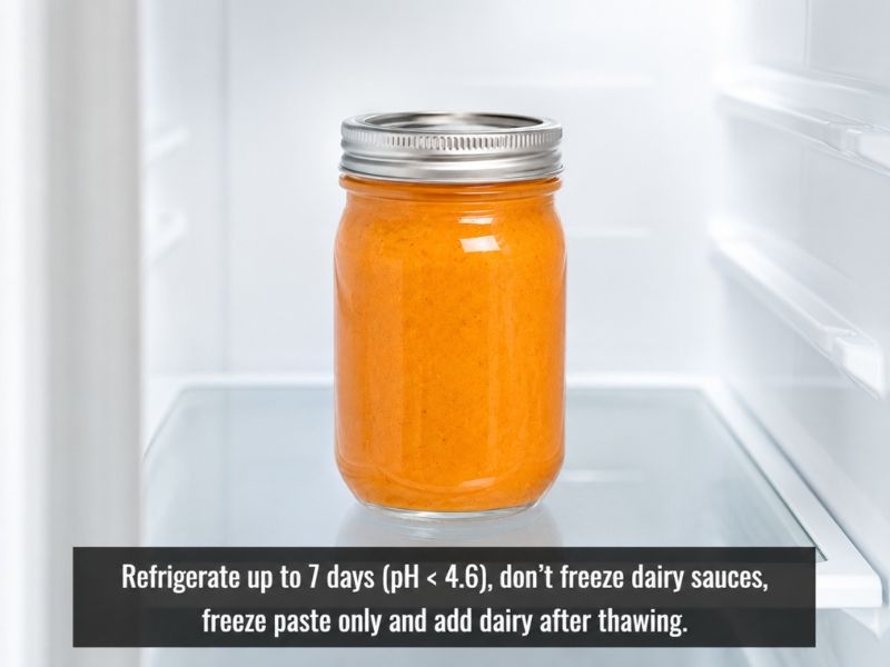 chipotle hot sauce storage in fridge