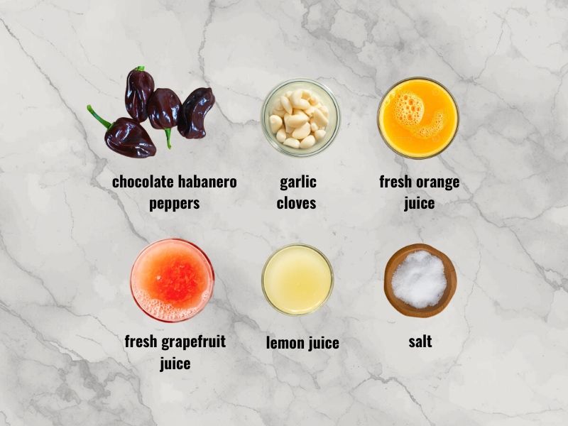Chocolate habanero hot sauce ingredients