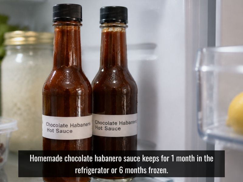 How to store chocolate habanero hot sauce