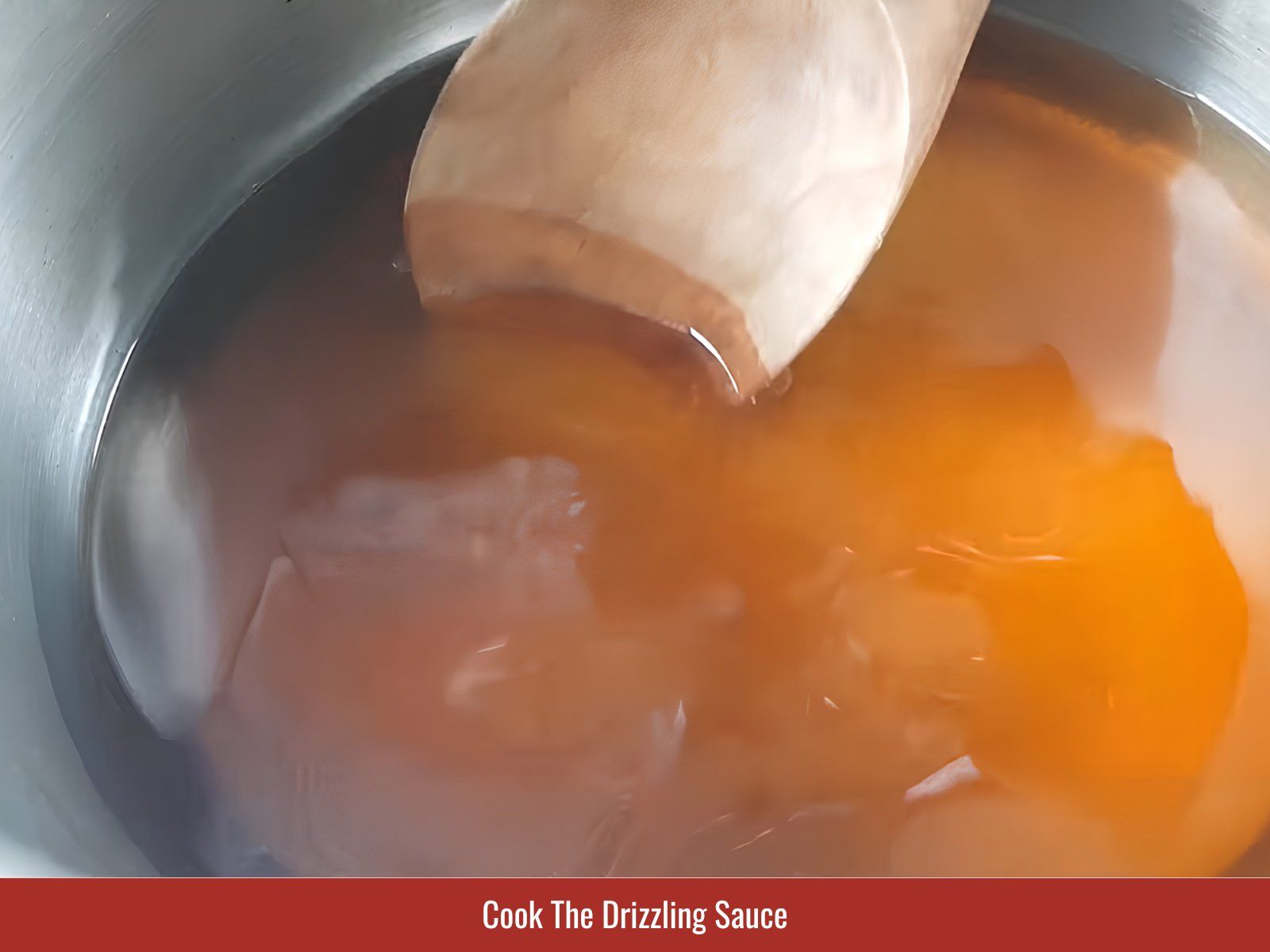 Cooking sweet fish sauce with pineapple slice