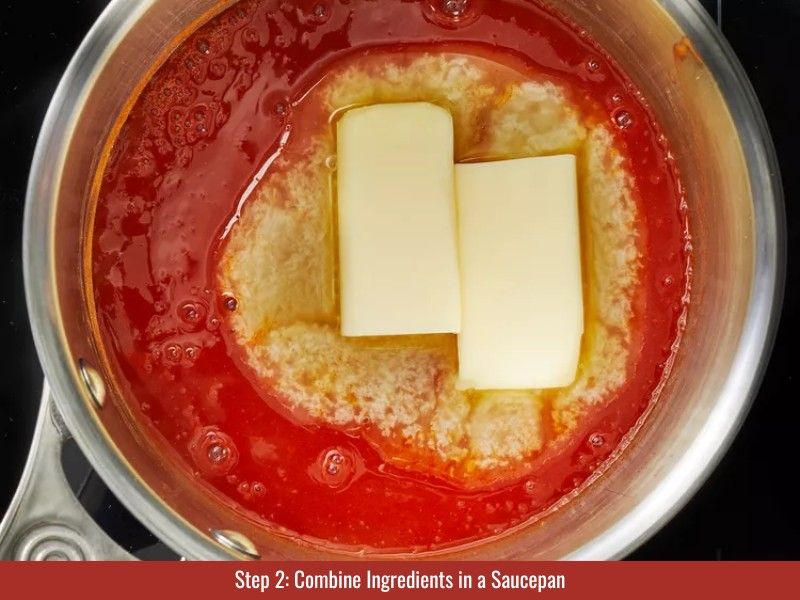 combine ingredients in saucepan