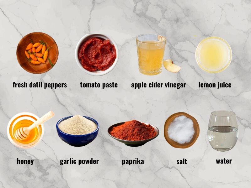 Datil pepper hot sauce ingredients