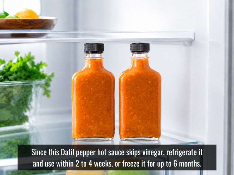 How to store datil pepper hot sauce