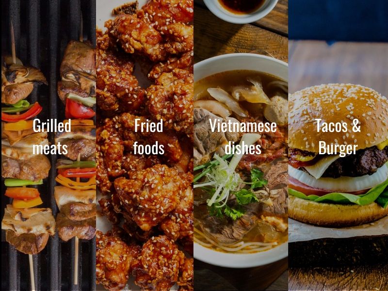 dishes used with homemade hot sauce