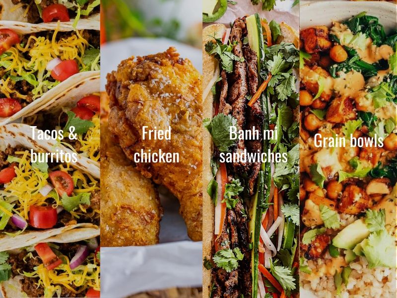 dishes used with chipotle hot sauce
