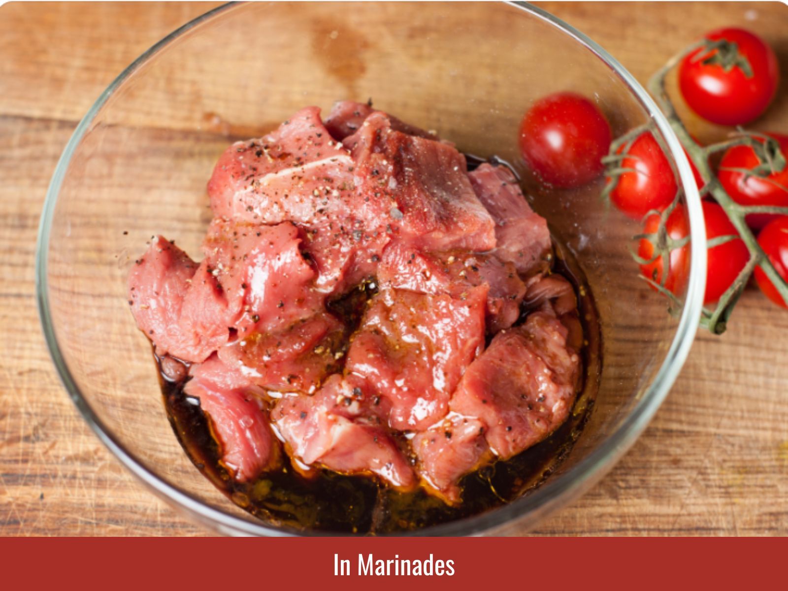 Raw meat marinating in fish sauce seasoning before cooking
