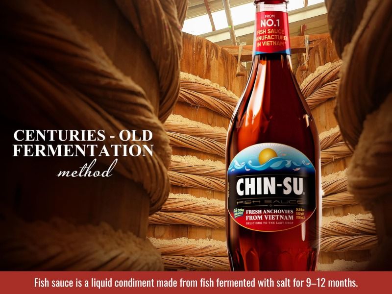 Fish sauce is a liquid condiment made from fish fermented with salt