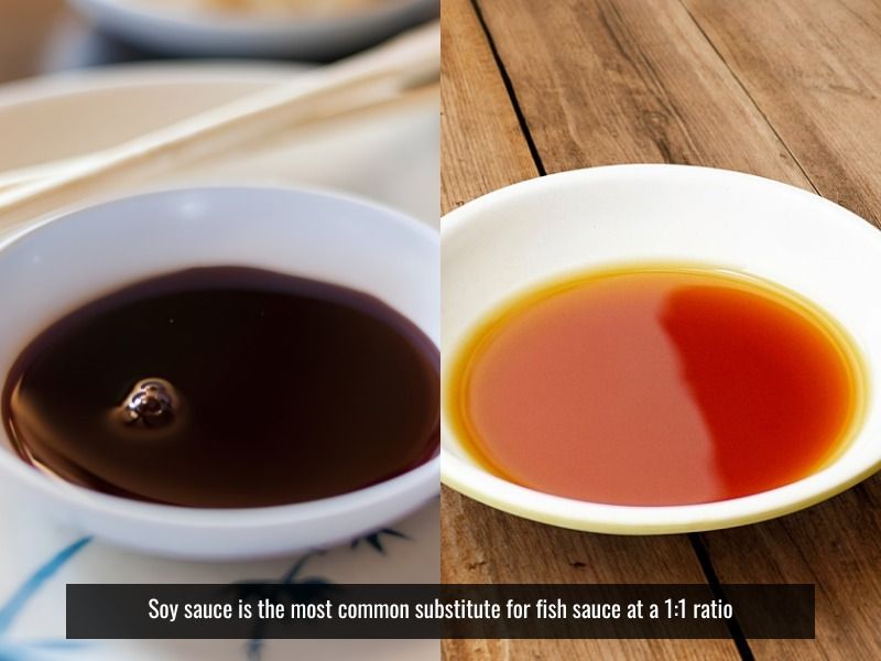 Soy sauce is the most common substitute for fish sauce