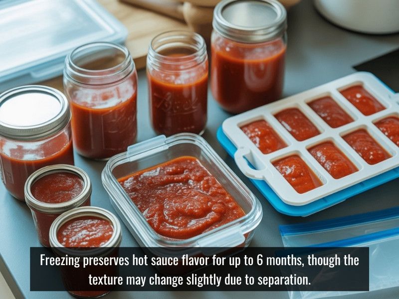 freezing preserves flavor and heat with slight separation