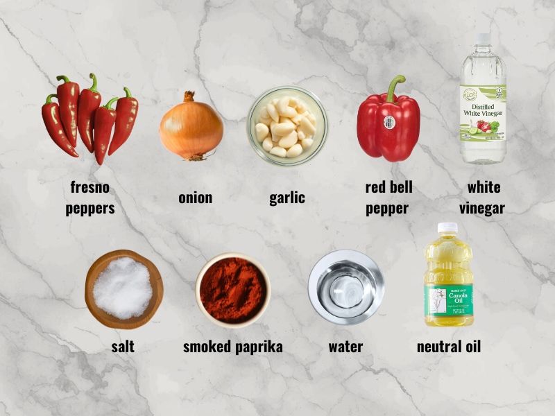 Fresno hot sauce ingredients