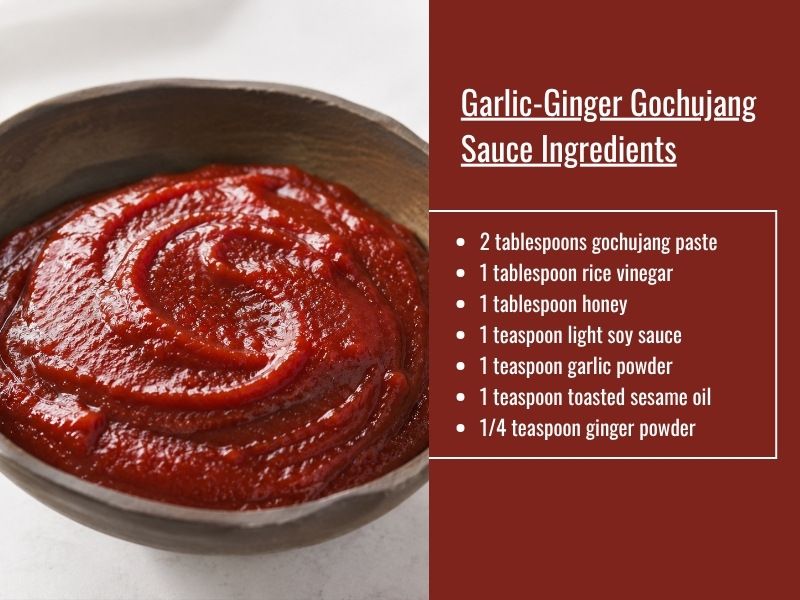 Garlic ginger gochujang sauce variation