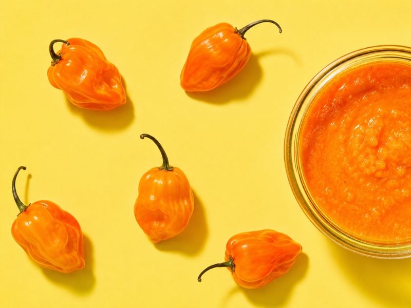 Habanero hot sauce is bold, fruity, and very spicy with a layered, tangy flavor