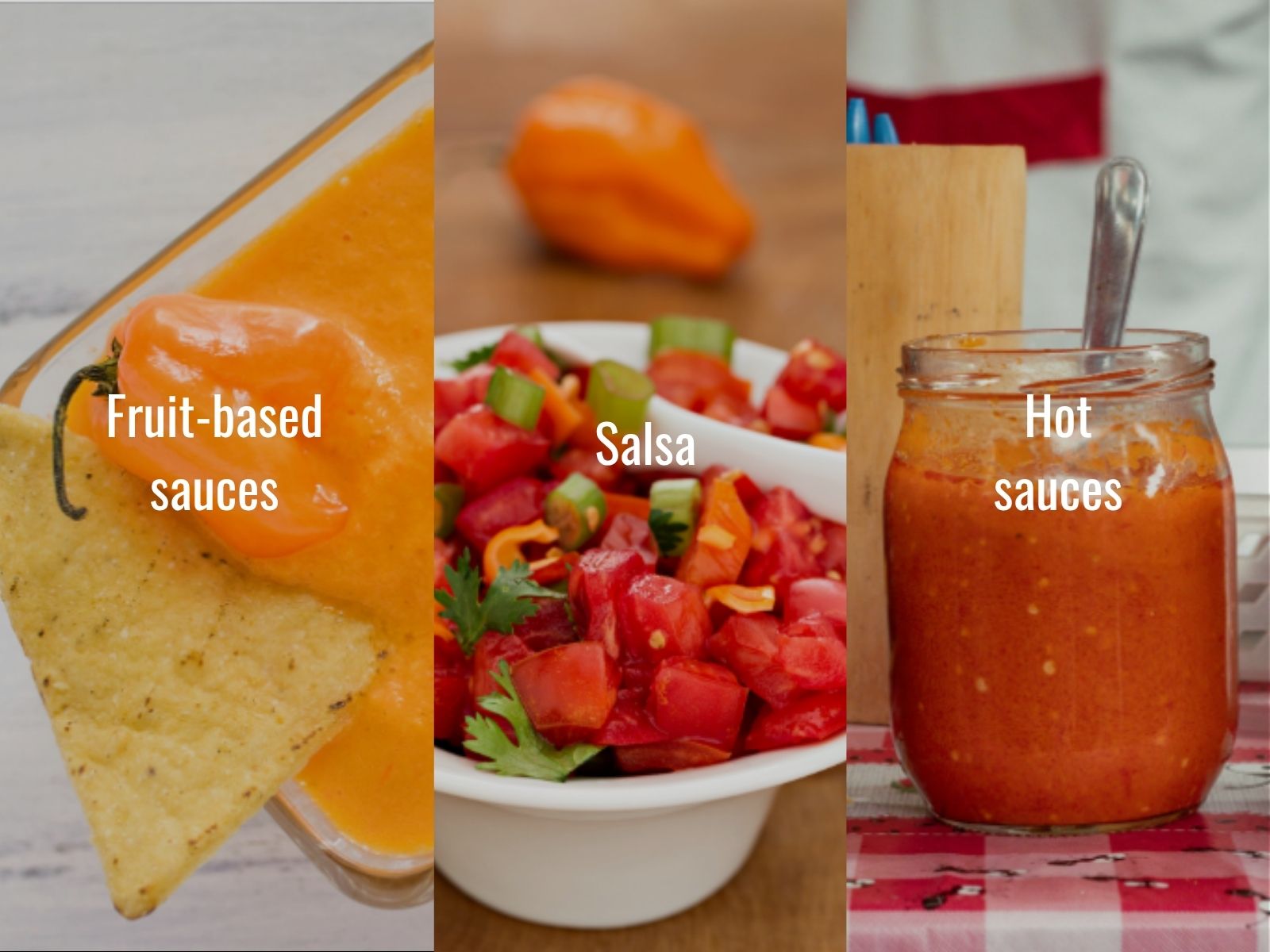 Habanero peppers used in hot sauces