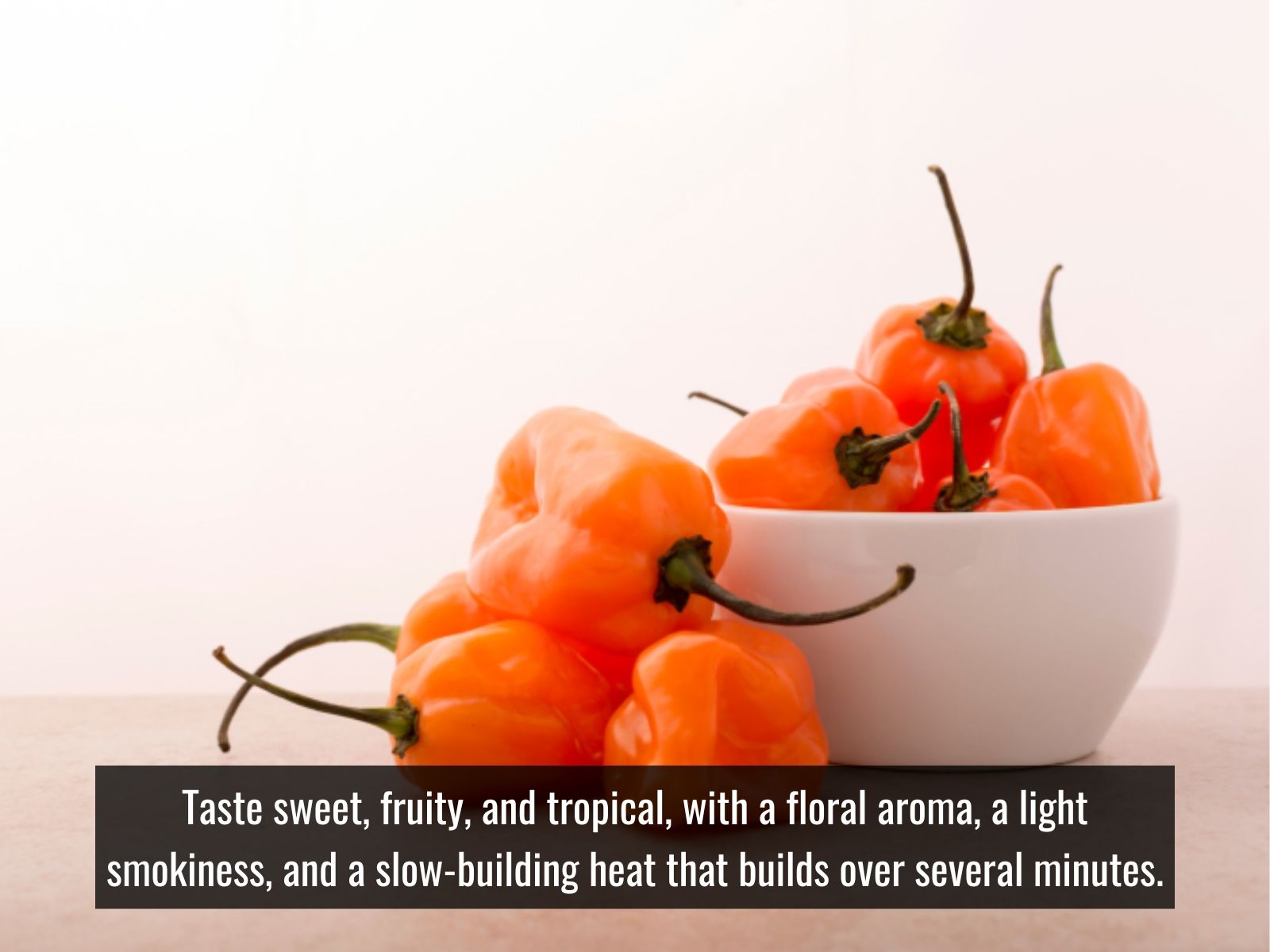 Habanero pepper with fruity floral flavor notes