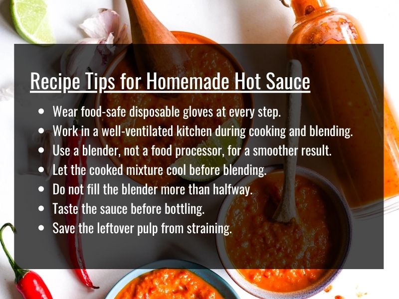 homemade hot sauce recipe tips