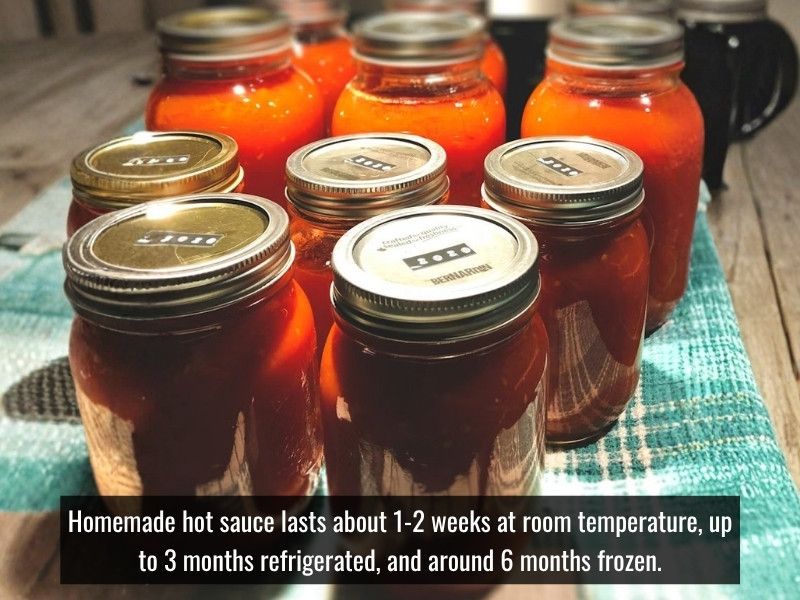homemade hot sauce spoils faster