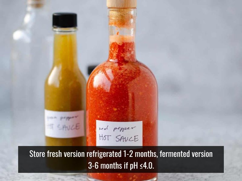 homemade hot sauce storage