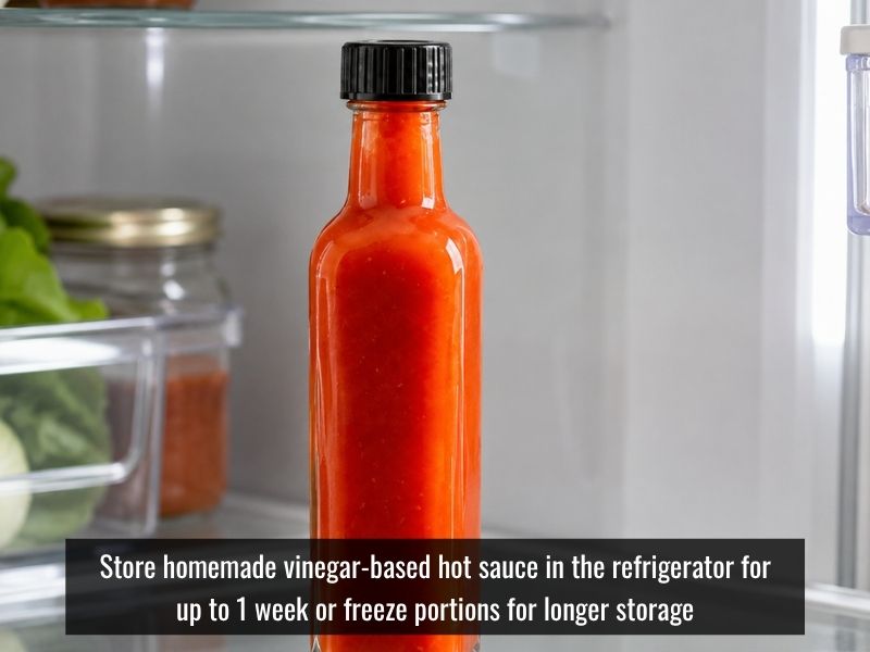 how to store vinegar-based hot sauce