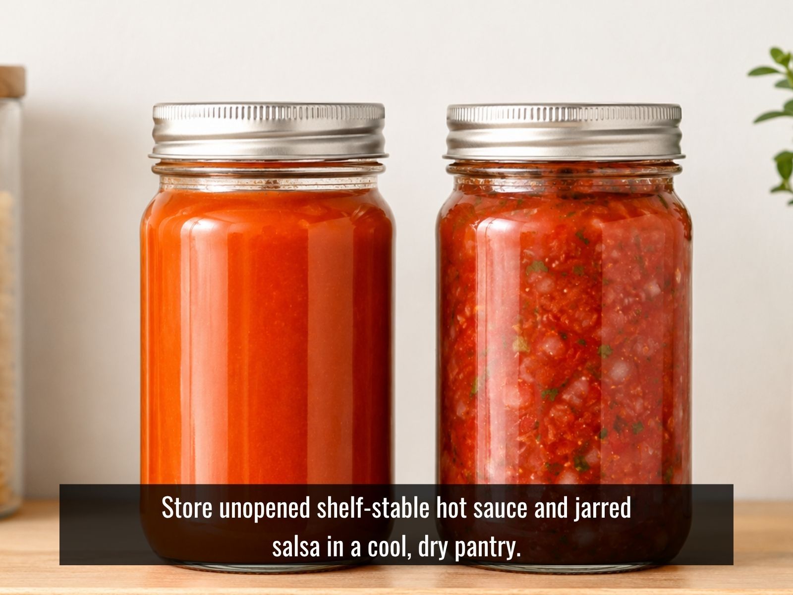 Hot sauce and salsa storage in refrigerator