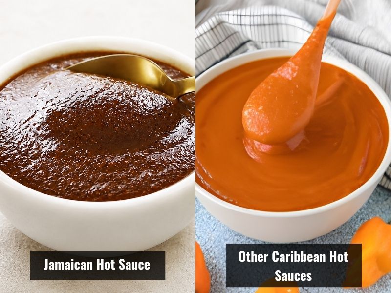 Comparison of Jamaican hot sauce with others sauce