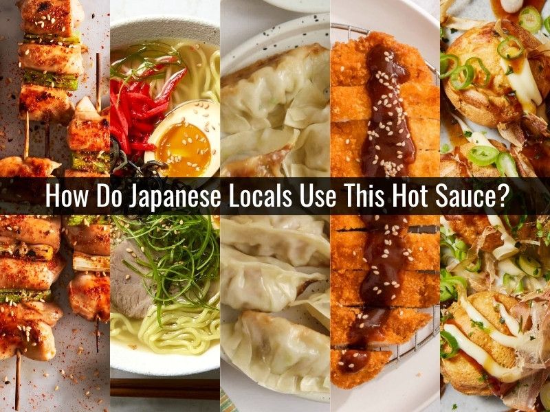 Japanese hot sauce on traditional dishes