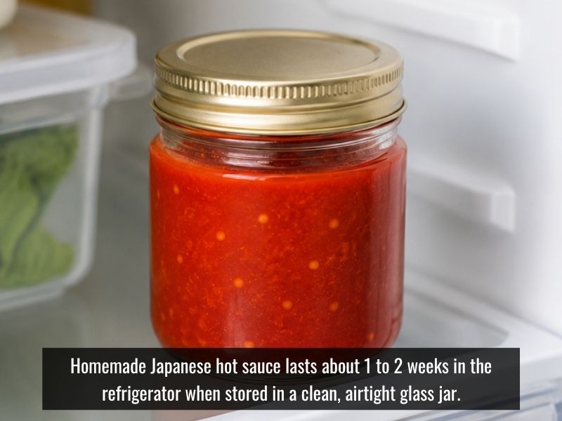 Store Japanese hot sauce in jar