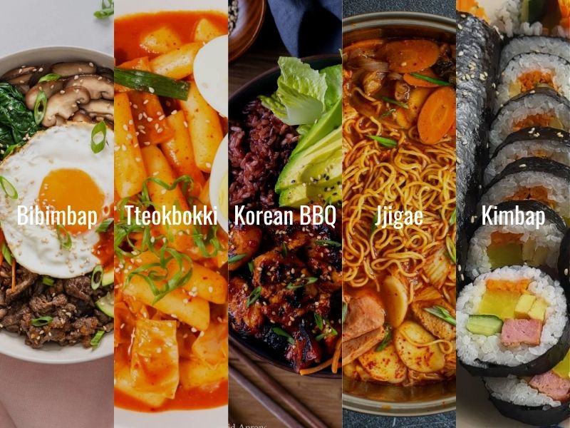 Korean hot sauce on bibimbap and Korean dishes