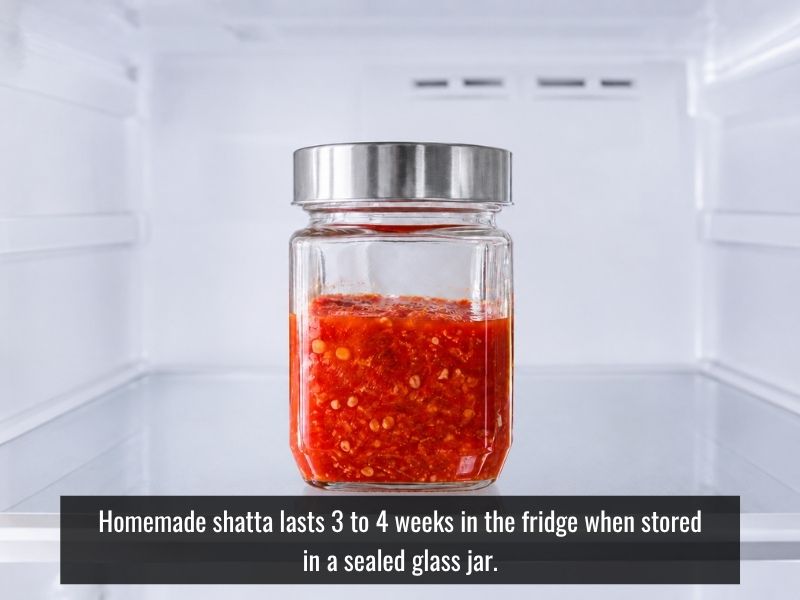 Store shatta hot sauce in jar