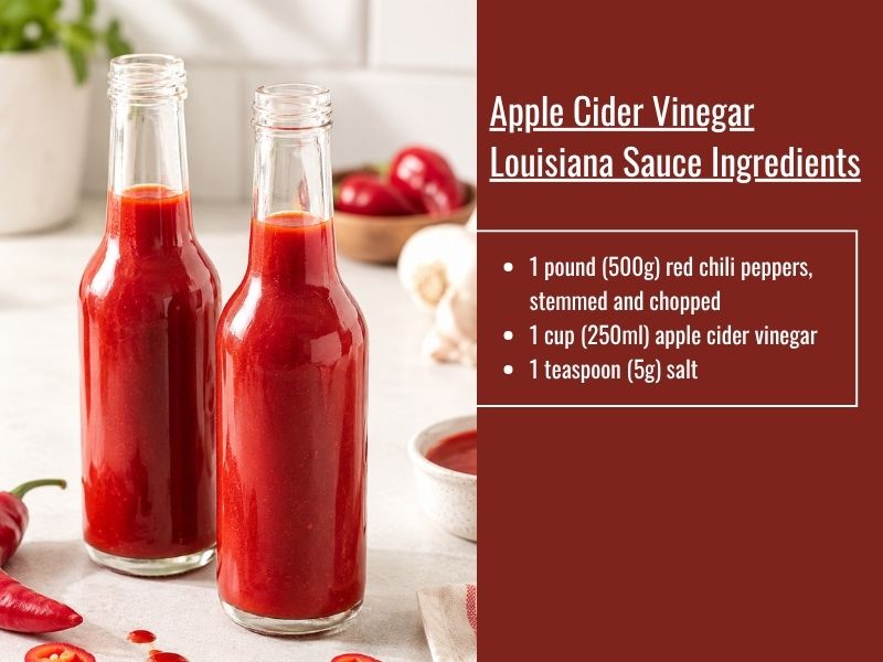 Apple cider vinegar Louisiana hot sauce